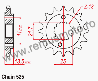 Pinion fata Honda NT400 K-2 BRO