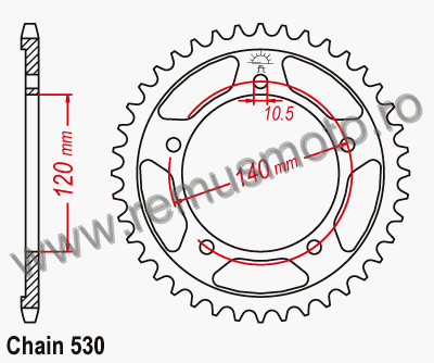 Pinion/Foaie Suzuki SV1000 K7  USA din 2007