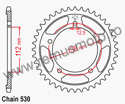 Pinion/Foaie Honda CBR600 FM,FN,FP,FR,FS,FT PC25 din 1991->1996