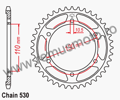 Pinion/Foaie Yamaha YZF-R1  USA 1000 din 2006->2008